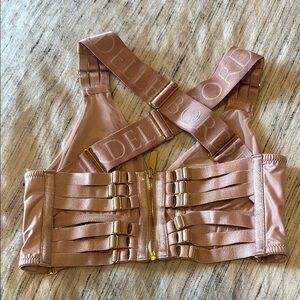 Bordelle strappy bralette with zipper
